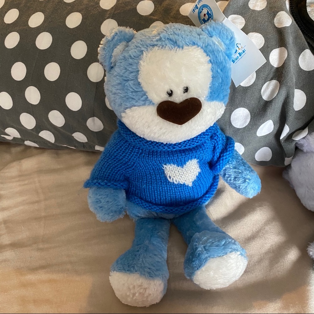 New with tag Morning Glory plush blue bear